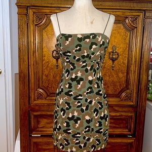 Wild Honey Camo mini dress NWT